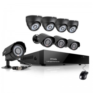 Zmodo 8CH CCTV Security Camera System & 8 600TVL Outdoor IR Cameras 