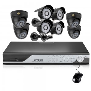 Zmodo 16CH 960H Real-Time Security System & 8 600TVL Security Camera