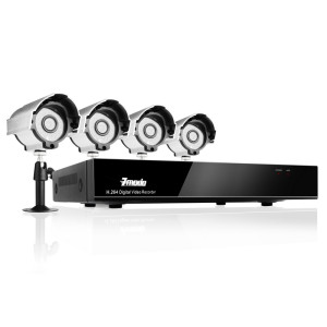 8CH H.264 DVR with 1TB HDD & 4 Sony CCD 420TVL Outdoor 24 IR LEDs Security Cameras