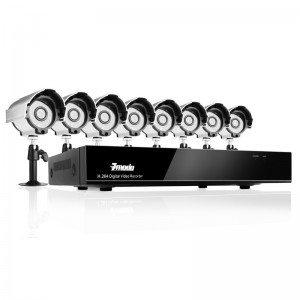 8CH H.264 DVR & 8 Sony CCD 420TVL Outdoor 65ft Night Vision Security Cameras