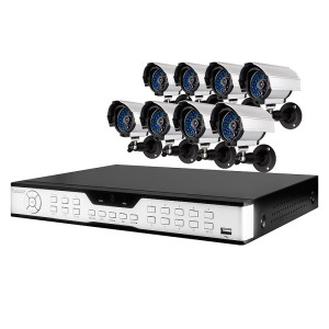 16CH H.264 DVR 8 Sony Color CCD IR Outdoor Security Cameras System