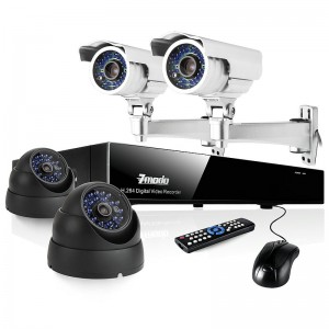 4CH H.264 Full D1 DVR with 500GB & 4 Sony CCD 420TVL Outdoor Security Cameras DVR System